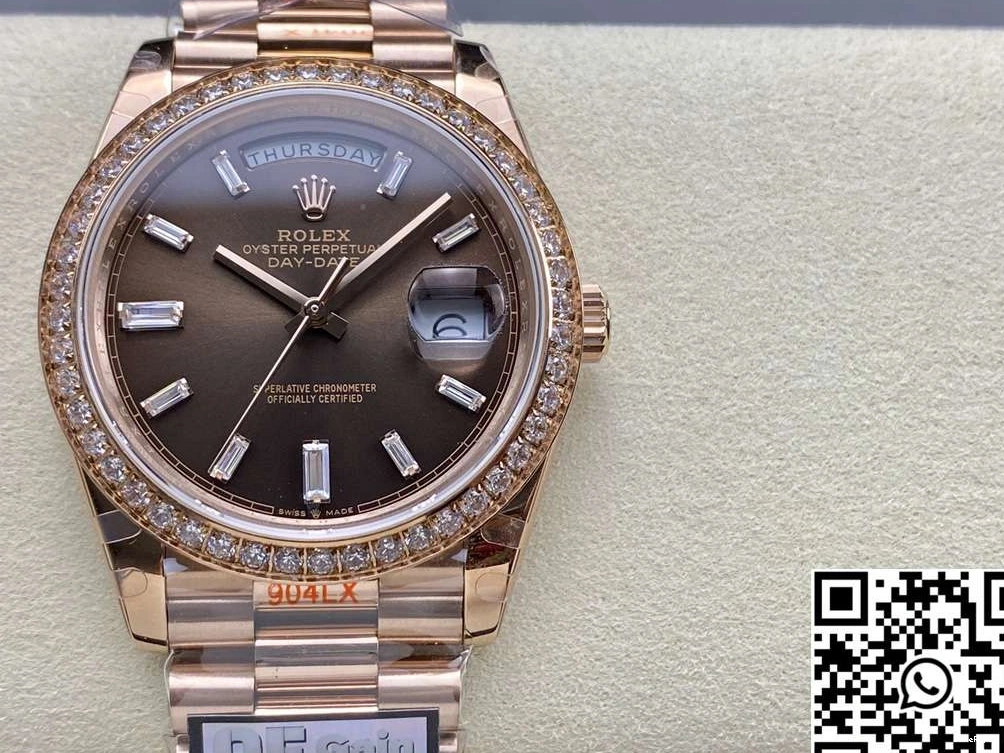 M228345rbr-0006 QF v5 Day Chocalate Rolex Factory Tungsten Dial Date Steel 0218